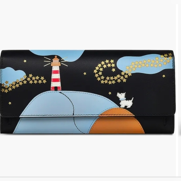 RADLEY LONDON Handbags - 🖤🔹️RADLEY LONDON🔹️ Black Leather Large Flapover Wallet  Lighthouse Design